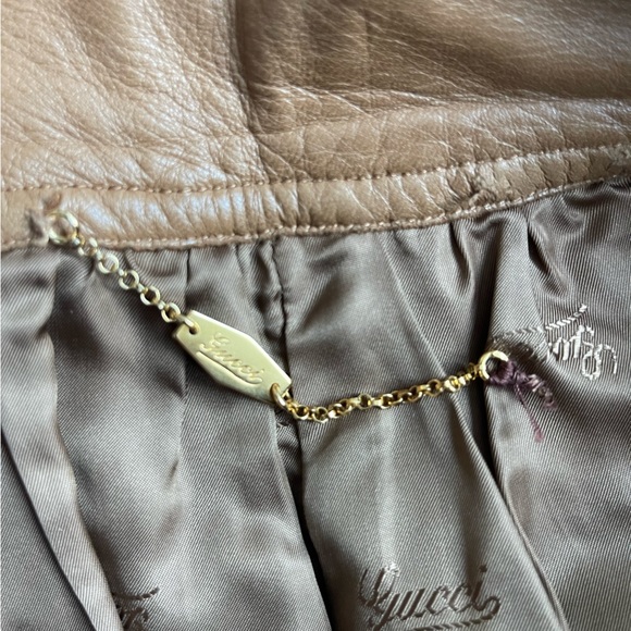 Vintage Gucci 100% leather fringe skirt - Picture 9 of 14